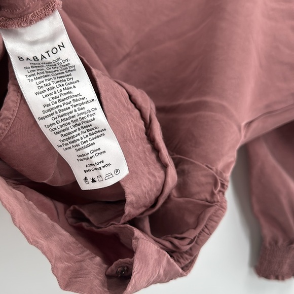 Aritzia Babaton Welsh Blouse Dusty Coral Blouse XXS - Picture 7 of 7